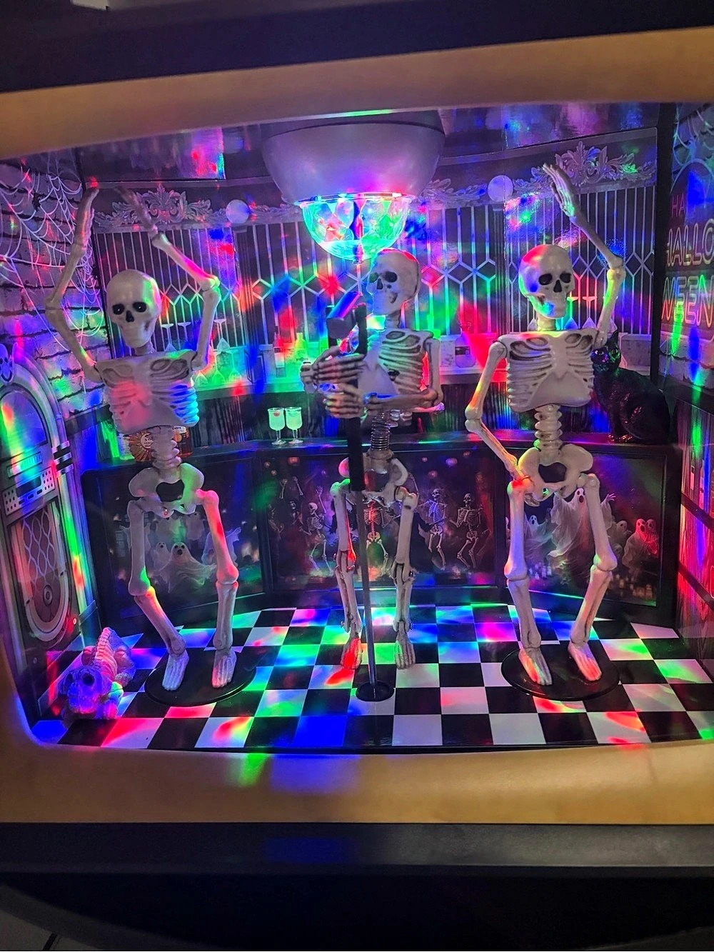 Fenguto Animated Musical Skeleton Disco Club TV Halloween Tiktok Viral Very Rare - Picture 3 of 7